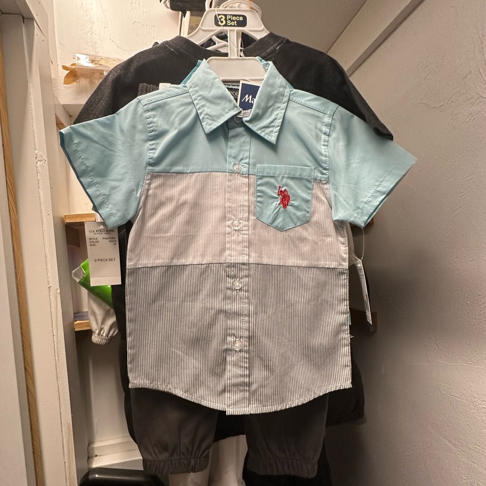 {U.S. Polo Assn.} NWT ▫️ Little Boys 3 Piece Set